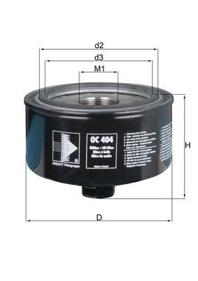 MAHLE OC 404 Filtru ulei foto