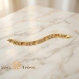 Cumpara ieftin Bratara Orchestra Regala , Bratara placata cu aur 14K cu cristale zirconia