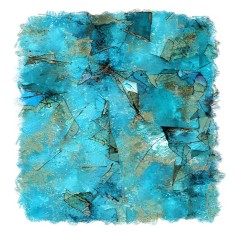 Sticker decorativ Abstract, Albastru, 55 cm, 11661ST foto