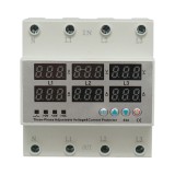 Releu digital siguranta 4P 63A 300V. trifazic pentru monitorizare si protectie subtensiune, supratensiune Suntree
