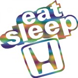 Cumpara ieftin Sticker Honda Eat Sleep