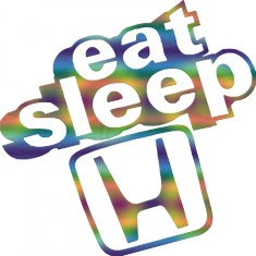 Sticker Honda Eat Sleep