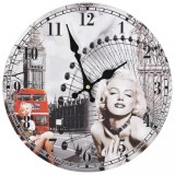 Ceas de perete vintage Marilyn Monroe, 30 cm