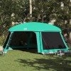 VidaXL Cort piscină cu pereți detașabili cu acoperiș&amp;plasă Verde mare 4100632