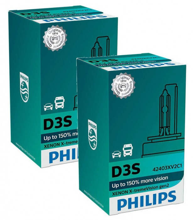 Set 2 Buc Bec Xenon Philips D3S 35W 42V PK32d-5 X-tremeVision Gen2 42403XV2C1