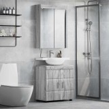 Cumpara ieftin Set de mobilier pentru baie TULUM 2 buc. Gri Sonoma