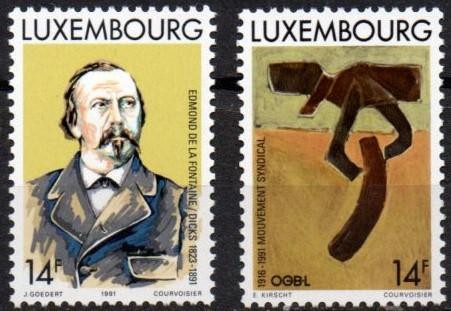 LUXEMBURG 1991, Arta, Pictura, Aniversari, serie neuzata, MNH