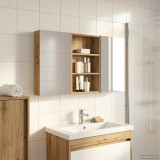 vidaXL Set dulap baie cu raft 3 pcs 120 x 10,5 x 60,5 cm Lemn compozit 3403735