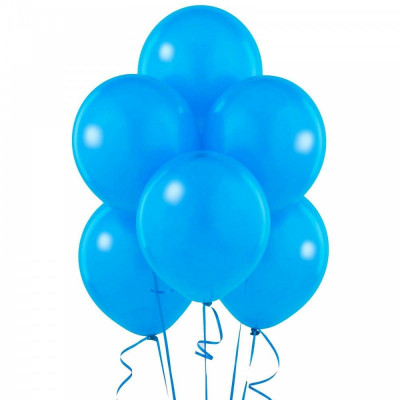 Set 100 baloane albastre pentru petrecere, 30 cm, latex foto