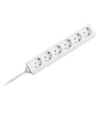 Prelungitor 6 prize 1.5m 3G1.5mm2 alb V-TAC SKU-8760