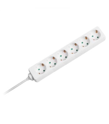 Prelungitor 6 prize 1.5m 3G1.5mm2 alb V-TAC SKU-8760 foto