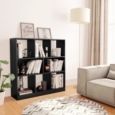 vidaXL Bibliotecă, negru, 97,5x29,5x100 cm, lemn prelucrat 800172 foto