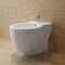 vidaXL Bideu rotund pe pardoseală, ceramică calitate superioară, alb 140665