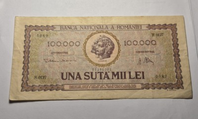 100000 lei 1947 Ianuarie foto