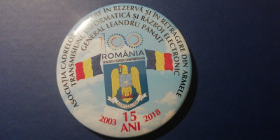 M3 N2 7 - insigna - militar - transmisiuni - Asociatie rezervisti 15 ani - 2018 foto