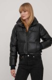 Hollister Co. geaca femei, culoarea negru, de iarna