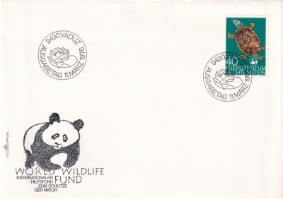 FILATELIE TEMATICA - PLIC LIETCHENSTEIN TEMATICA PESTI BROASCA TESTOASA PANDA foto
