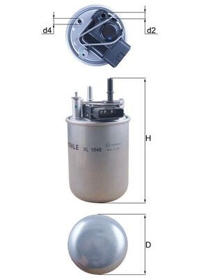 MAHLE KL 1048 filtru combustibil foto