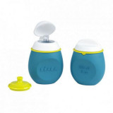 Set BabySqueez 2 in 1 si Recipient Squeez - Albastru, Beaba