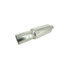 Toba sport inox cu silencer si reglaj de sunet, intrare 5 cm, iesire 9 cm, lungime 46 cm Cod: 142PT