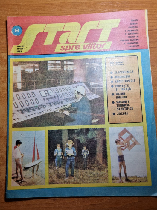 revista pentru copii - start spre viitor - august 1985