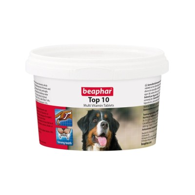 SUPLIMENT PENTRU CAINI BEAPHAR TOP 10 MULTI VITAMIN TABLETS 180TB CUTIE foto