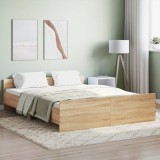 Gossi cadru pat cu tablie la cap/picioare, stejar sonoma, 140x200 cm
