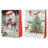 Punga cadou - Giftbag Paper Christmas Reindeer, L - mai multe modele | Kaemingk