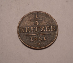 1/4 Kreuzer 1851 B foto