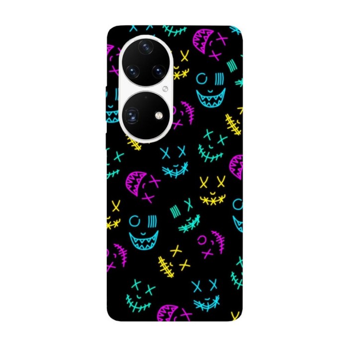 Husa compatibila cu Huawei Nova 8i model Neon mask pattern, Silicon, TPU, Viceversa