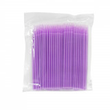 Cumpara ieftin Set aplicatoare pentru extensii gene, microbrush, 100 bucati, violet