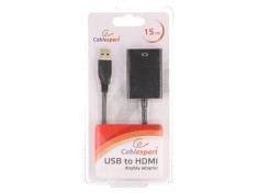 Adaptor USB 3.0 la HDMI, 0.15m, Negru