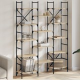 Biblioteca, stejar sonoma, 127,5x28,5x172,5 cm, lemn prelucrat GartenMobel Dekor, vidaXL