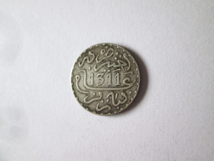 Maroc 1 Dirham 1311(1893) monedă argint monetăria Paris