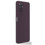 Husa Silicon Silk Touch compatibila cu Xiaomi Redmi Note 11 Pro 5G, interior catifea, Visiniu
