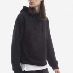 A.P.C. hanorac de bumbac Hoodie Larry bărbați, culoarea negru, cu glugă, uni COEIP.H27622-ROSEPALE