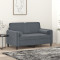 vidaXL Canapea cu 2 locuri cu pernuțe, gri &icirc;nchis, 120 cm, catifea 3200872