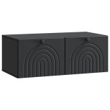 vidaXL Oglindă TV montată pe perete Pe perete Negru 78,5 x 41 x 30 cm 898176