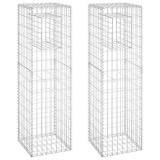 Cumpara ieftin Stalpi tip cos gabion, 2 buc., 40x40x140 cm, fier