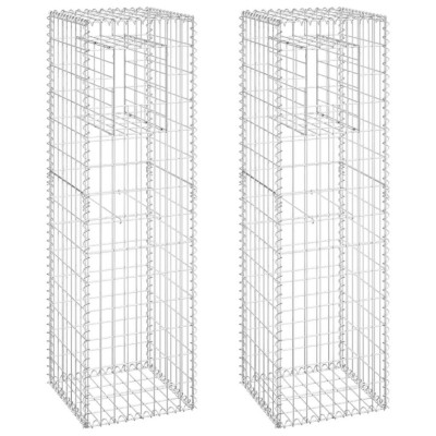 Stalpi tip cos gabion, 2 buc., 40x40x140 cm, fier foto