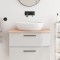 Gossi blat de baie, 80x60x2 cm, lemn masiv netratat