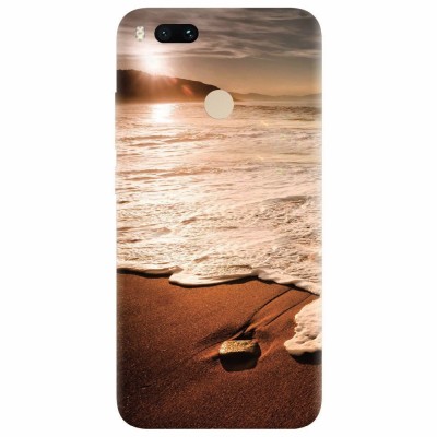 Husa silicon pentru Xiaomi Mi A1, Sunset Foamy Beach Wave foto