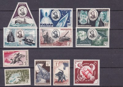 Monaco 1955 Jules Verne MI 512-522 MNH foto