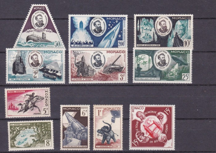 Monaco 1955 Jules Verne MI 512-522 MNH