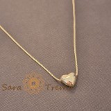 Cumpara ieftin Colier placat cu aur 18K Brazilia cu stanta , Inima Pura 45cm