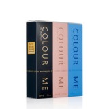 Set parfumuri de dama Gold Pearl Sky Blue Colour Me, 3 x 50ml, Milton-Lloyd Fragrances