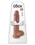 Dildo 10&quot; Cock with Balls, Tan