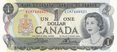 Bancnota Canada 1 Dolar 1973 - P82c UNC ( vezi descriere ) foto
