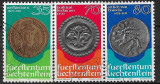 B0501 - Lichtenstein 1977 - Numismatica 3v.stampilat,serie completa