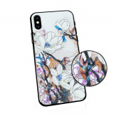 Husa SAMSUNG Galaxy A21s - Flowers 3D (Alb)